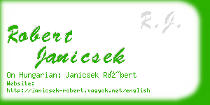 robert janicsek business card